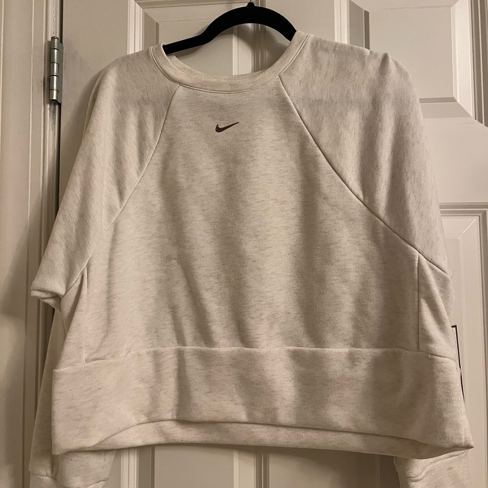 white cropped sweater